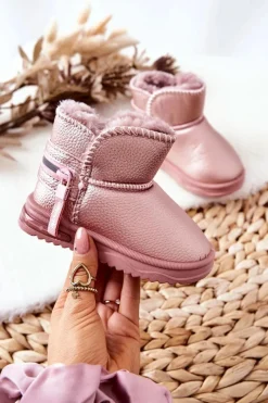 Best Boto Dziecięce Botki Śniegowce Różowe Frosty
