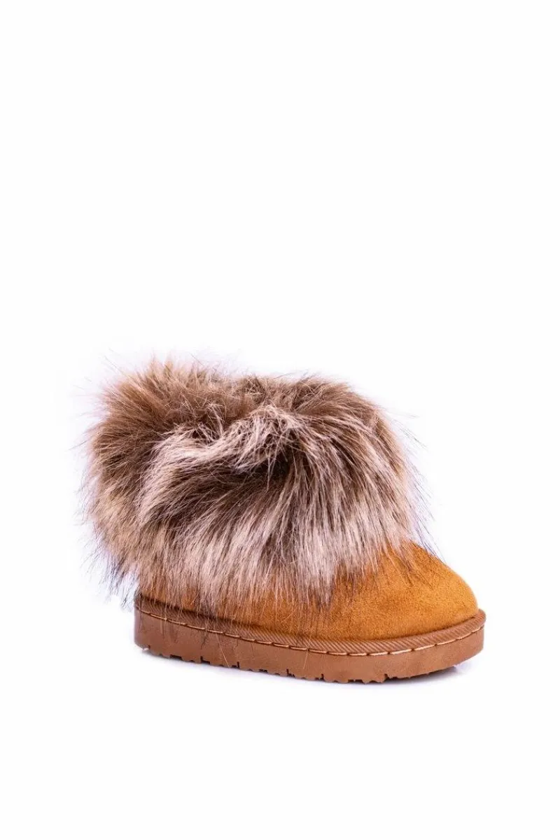 Sale Boto Dziecięce Botki Śniegowce Z Futerkiem Camel Ariana