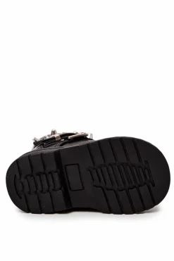 Online Dziecięce Botki Ocieplane Futerkiem Czarne Flossie Dzieci Dziewczęce