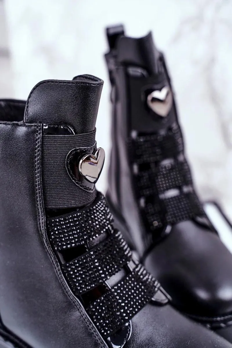 Discount Boto Dziecięce Botki Ocieplane Czarne Balloon