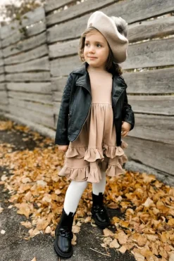 Outlet Dziecięce Botki Ocieplane Łańcuch Czarne Hinea Dzieci Dziewczęce