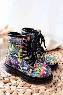 Clearance Dziecięce Botki Ocieplane Z Suwakiem Kolorowe Tiptop Dzieci Chłopięce|Dziewczęce