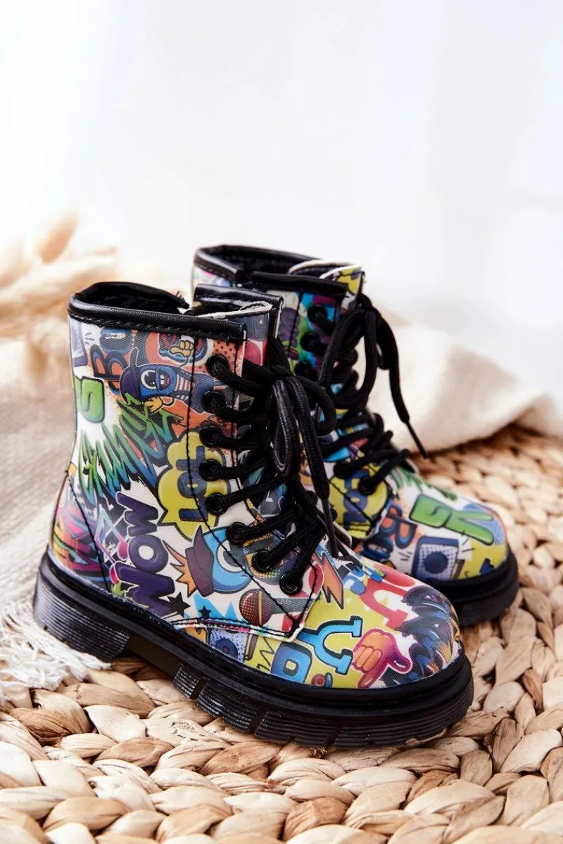 Clearance Dziecięce Botki Ocieplane Z Suwakiem Kolorowe Tiptop Dzieci Chłopięce|Dziewczęce