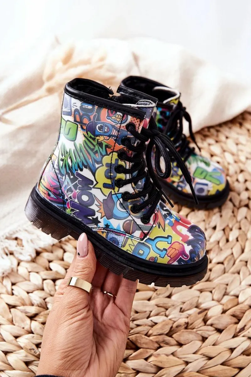 Clearance Dziecięce Botki Ocieplane Z Suwakiem Kolorowe Tiptop Dzieci Chłopięce|Dziewczęce