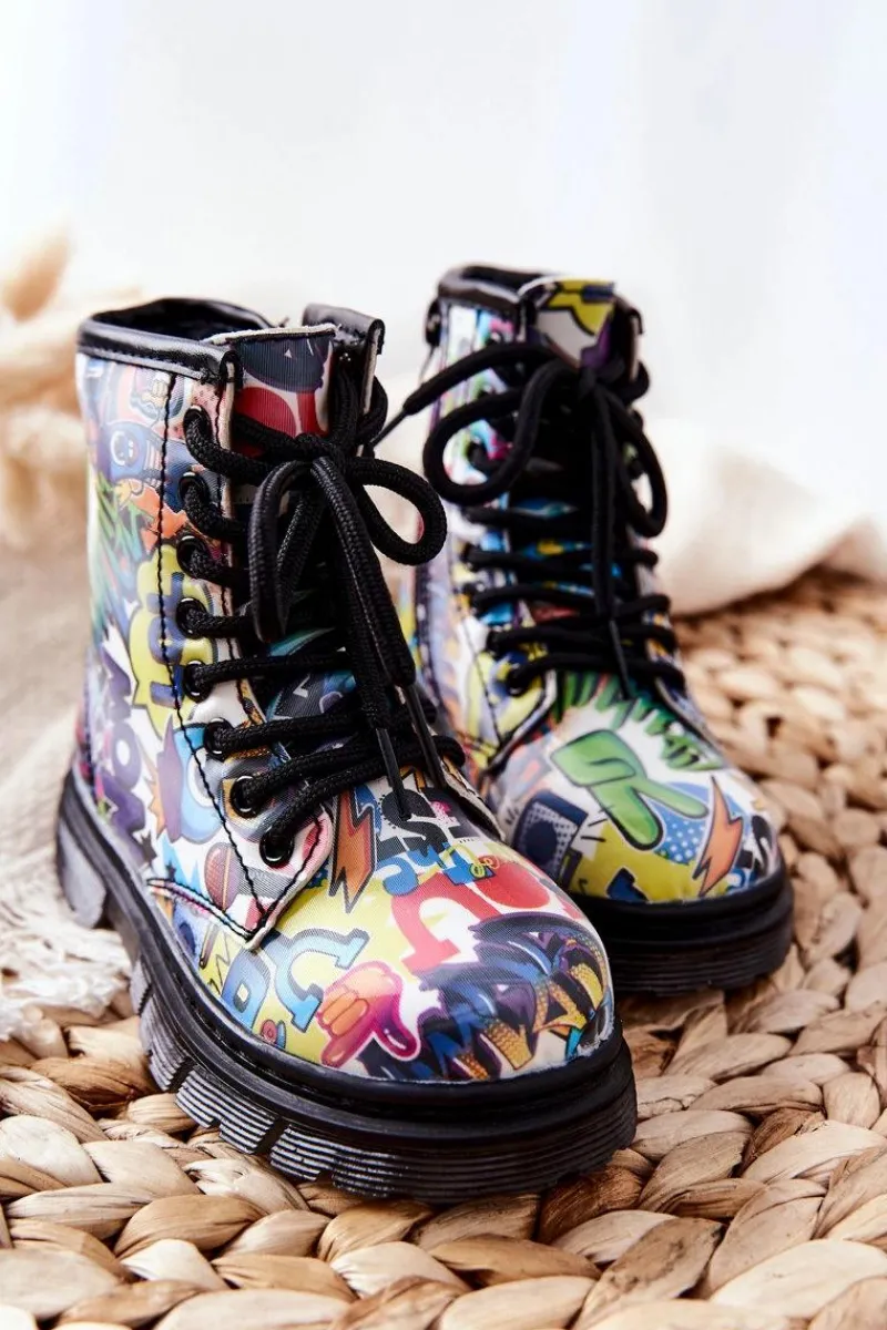 Clearance Dziecięce Botki Ocieplane Z Suwakiem Kolorowe Tiptop Dzieci Chłopięce|Dziewczęce