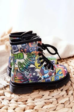 Clearance Dziecięce Botki Ocieplane Z Suwakiem Kolorowe Tiptop Dzieci Chłopięce|Dziewczęce