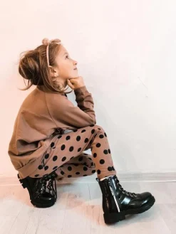 Hot Buty damskie Vinceza Dziecięce Botki Ocieplane z Suwakiem Lakierowane Czarne Falkon