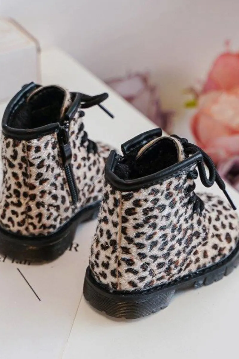 Outlet Dziecięce Botki Ocieplane z Suwakiem Beżowe Goopy Dzieci Chłopięce|Dziewczęce