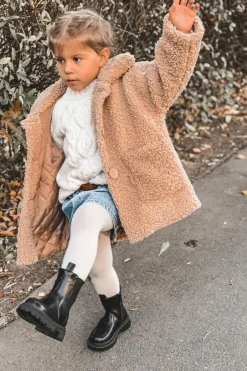 Clearance Dziecięce Botki Ocieplane Czarne Aletris Dzieci Dziewczęce