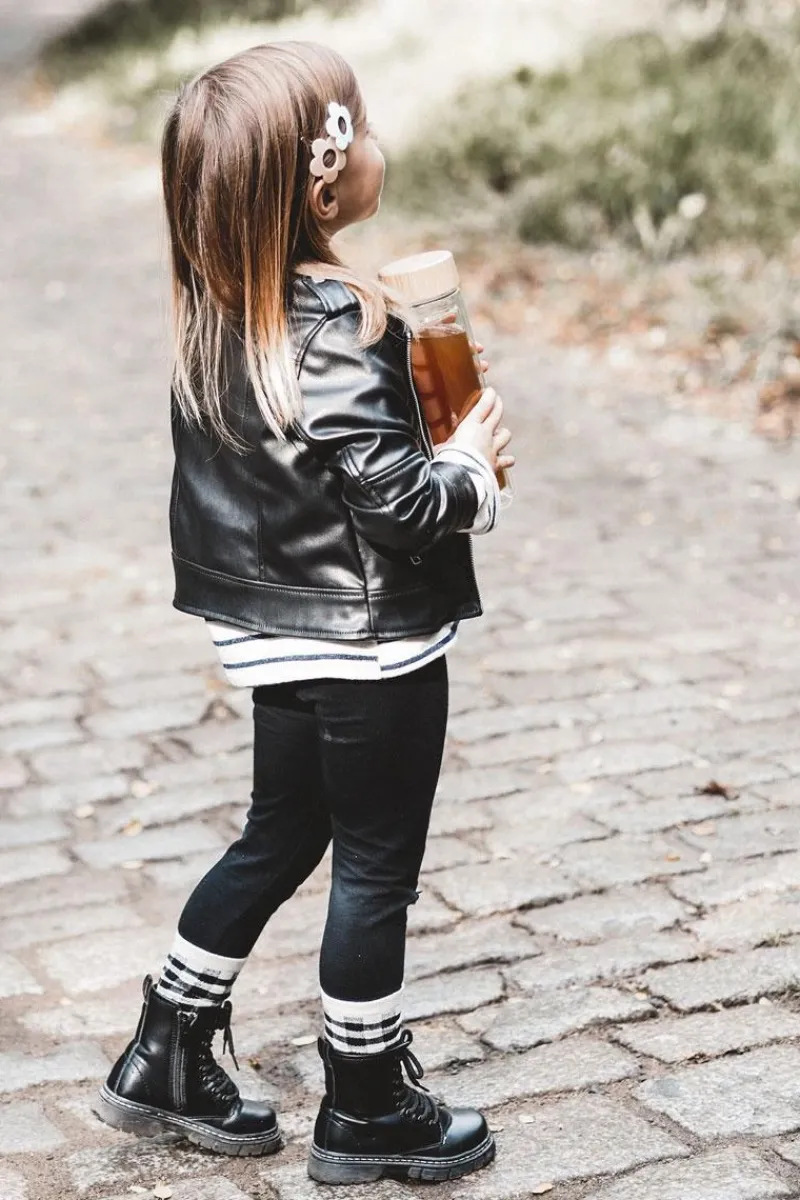 Online Boto Dziecięce Botki Skórzane Z Suwakiem Czarne Omua Czarny