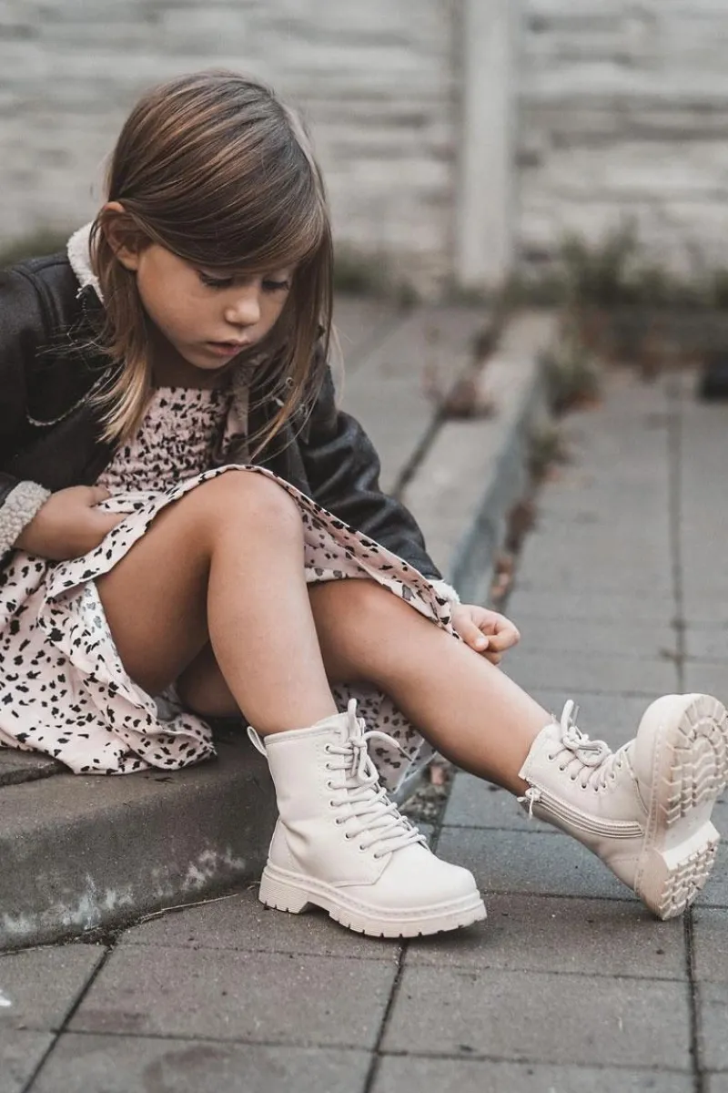 Sale Boto Dziecięce Botki Skórzane Z Suwakiem Beżowe Omua Beżowy