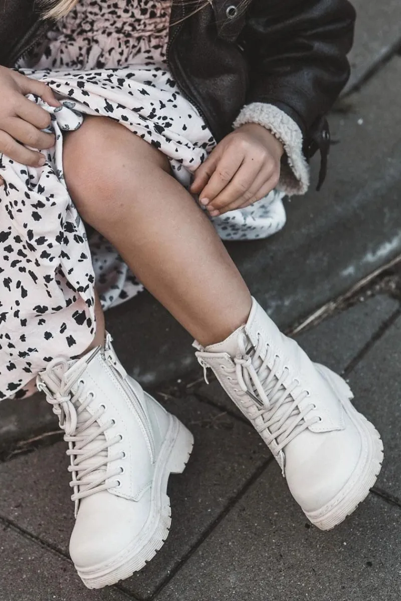 Sale Boto Dziecięce Botki Skórzane Z Suwakiem Beżowe Omua Beżowy