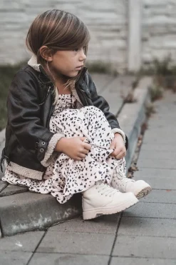 Sale Boto Dziecięce Botki Skórzane Z Suwakiem Beżowe Omua Beżowy