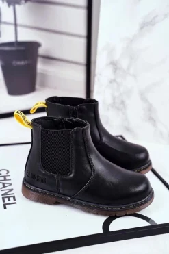 Chłopięce|Dziewczęce>Big Star Shoes Dziecięce Botki Sztyblety Big Star Czarne GG374080