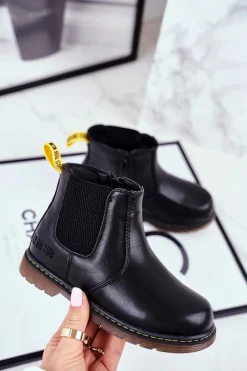 Chłopięce|Dziewczęce>Big Star Shoes Dziecięce Botki Sztyblety Big Star Czarne GG374080