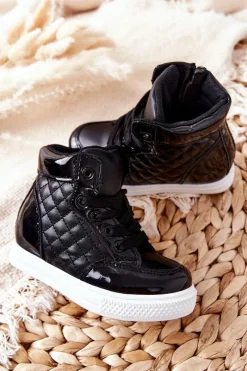 Chłopięce|Dziewczęce>Boto Dziecięce Botki Trampki Czarne Lizzie