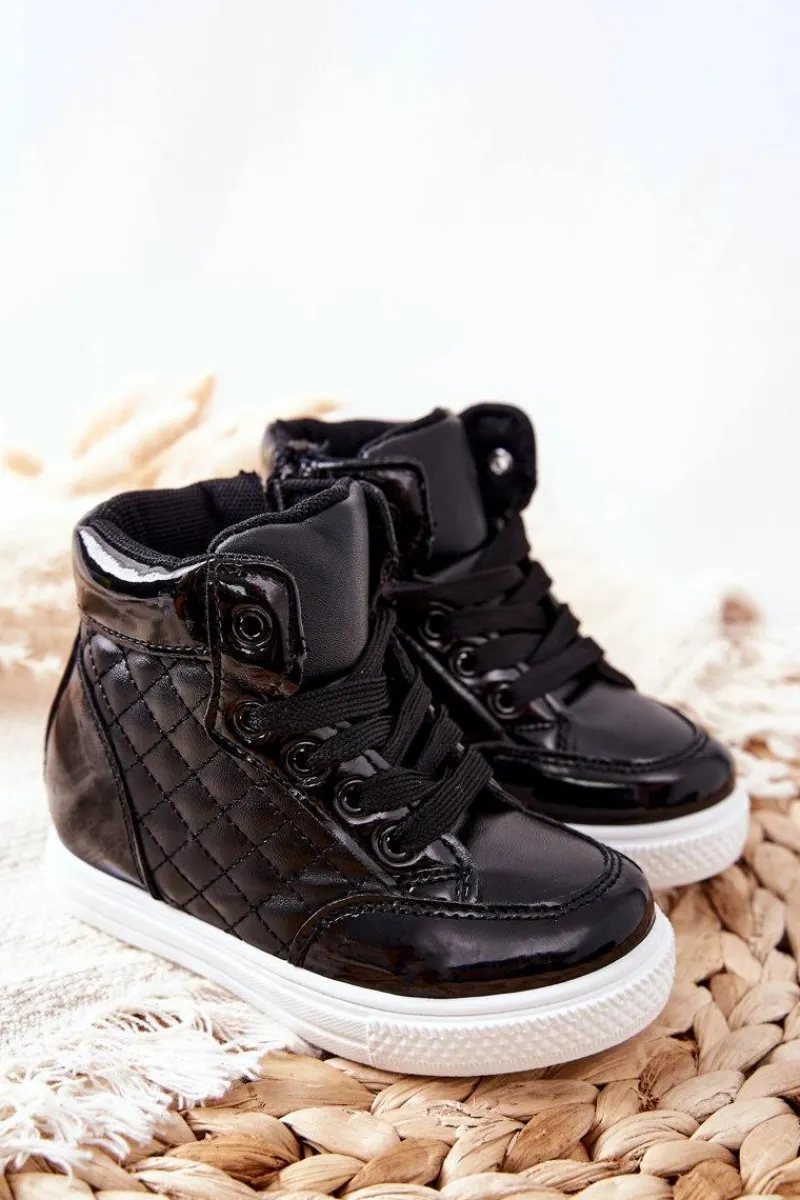 Chłopięce|Dziewczęce>Boto Dziecięce Botki Trampki Czarne Lizzie