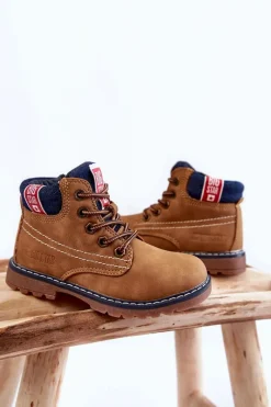 Hot Big Star Shoes Dziecięce Botki Trapery Big Star KK374130 Camel