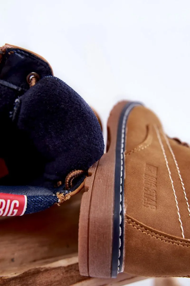 Hot Big Star Shoes Dziecięce Botki Trapery Big Star KK374130 Camel