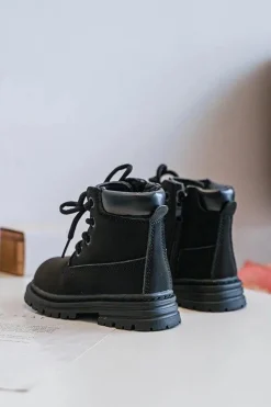 Best Boto Dziecięce Botki Trapery Na Suwak Czarne Bansi