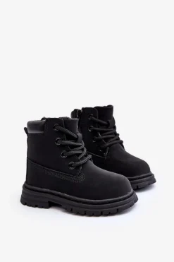 Best Boto Dziecięce Botki Trapery Na Suwak Czarne Bansi