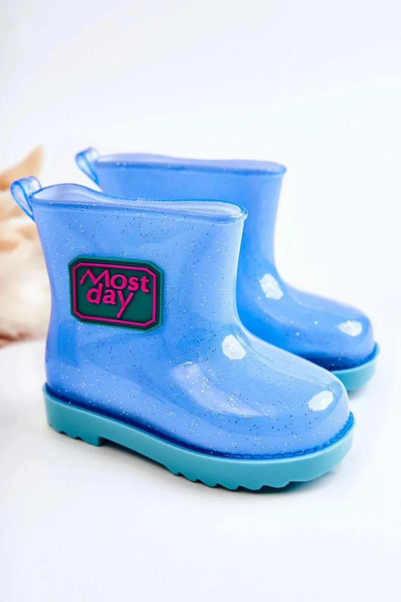 Chłopięce|Dziewczęce>Boto Dziecięce Brokatowe Kalosze e Rain Niebieski