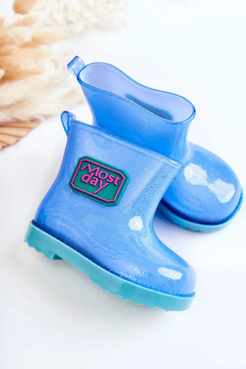 Chłopięce|Dziewczęce>Boto Dziecięce Brokatowe Kalosze e Rain Niebieski