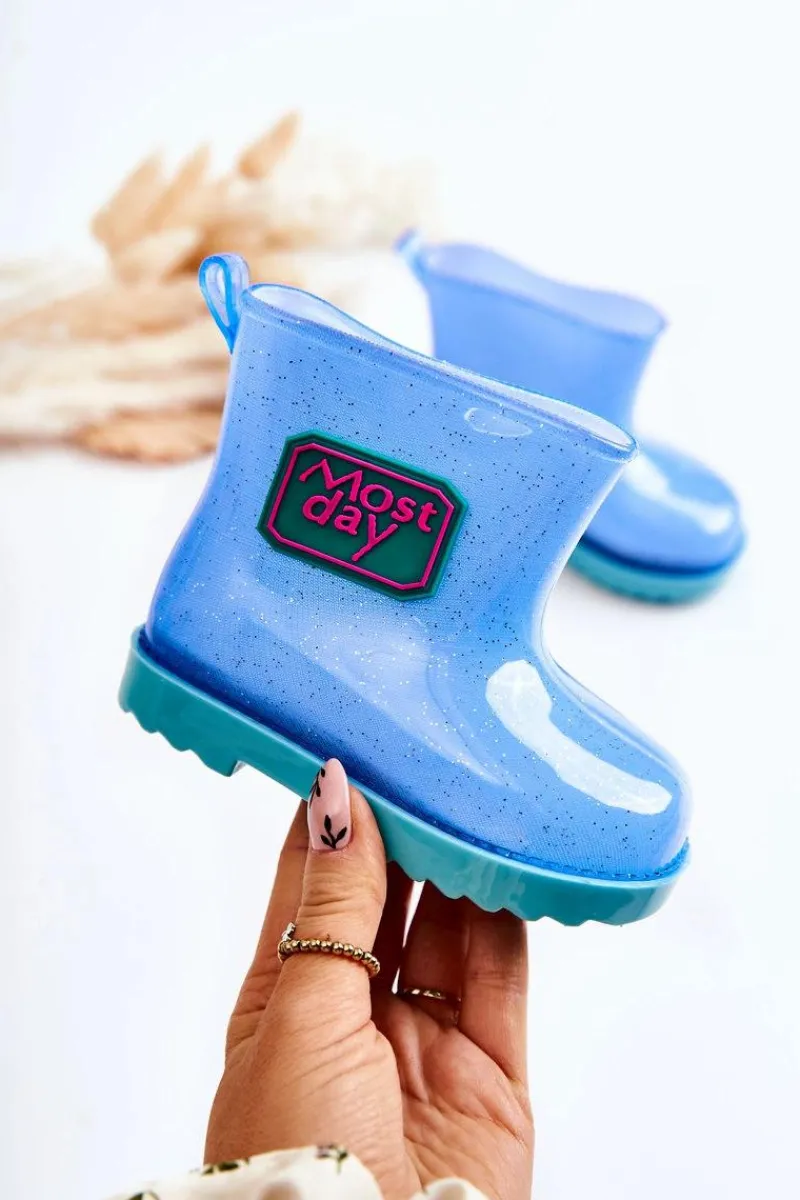 Chłopięce|Dziewczęce>Boto Dziecięce Brokatowe Kalosze e Rain Niebieski