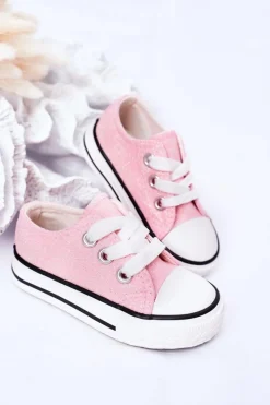 Clearance Dziecięce Brokatowe Trampki Różowe Bling-Bling Dzieci Dziewczęce|Back To School