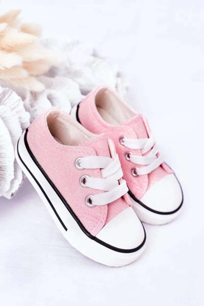 Clearance Dziecięce Brokatowe Trampki Różowe Bling-Bling Dzieci Dziewczęce|Back To School