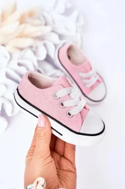 Clearance Dziecięce Brokatowe Trampki Różowe Bling-Bling Dzieci Dziewczęce|Back To School