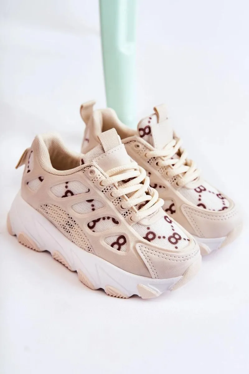 Clearance Boto Dziecięce Buty Sportowe Beżowe Dalia