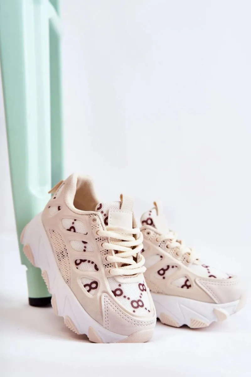 Clearance Boto Dziecięce Buty Sportowe Beżowe Dalia