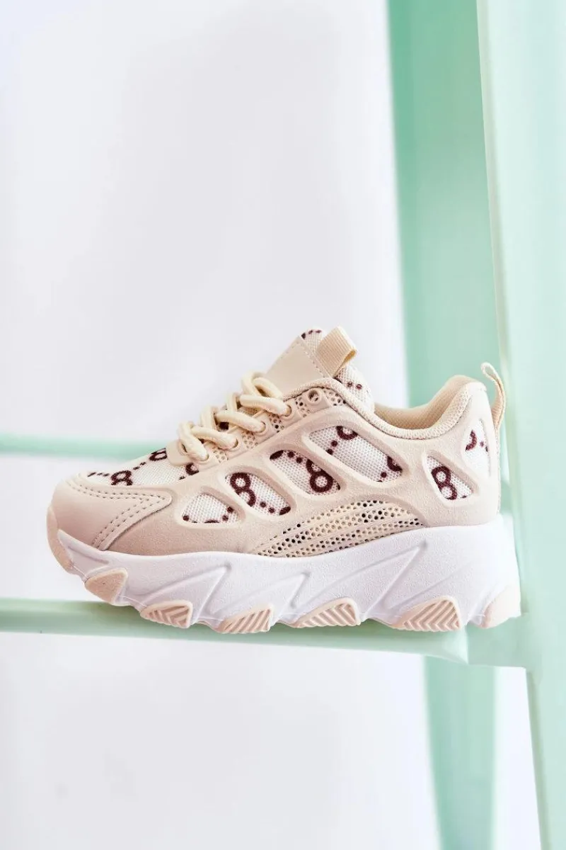 Clearance Boto Dziecięce Buty Sportowe Beżowe Dalia