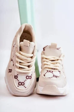 Clearance Boto Dziecięce Buty Sportowe Beżowe Dalia
