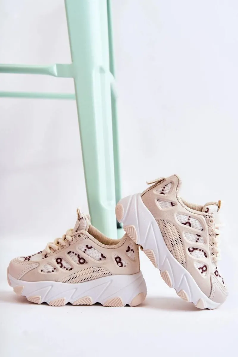Clearance Boto Dziecięce Buty Sportowe Beżowe Dalia