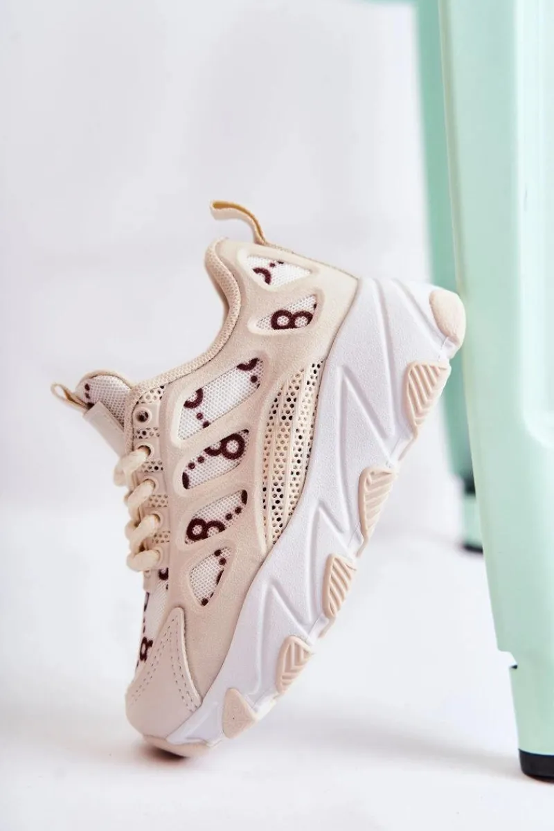 Clearance Boto Dziecięce Buty Sportowe Beżowe Dalia