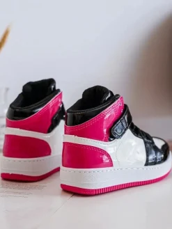 Clearance Boto Dziecięce Buty Sportowe Lakierowane Różowo-Białe Milara Różowy