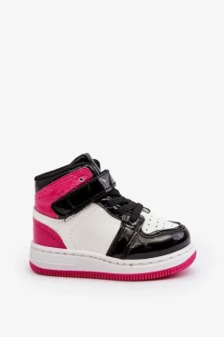 Clearance Boto Dziecięce Buty Sportowe Lakierowane Różowo-Białe Milara Różowy