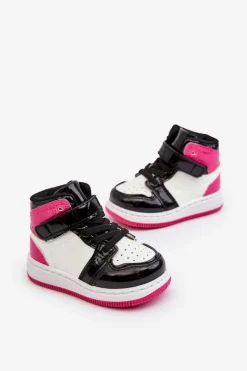 Clearance Boto Dziecięce Buty Sportowe Lakierowane Różowo-Białe Milara Różowy