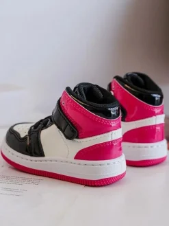 Clearance Boto Dziecięce Buty Sportowe Lakierowane Różowo-Białe Milara Różowy