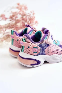 Discount Boto Dziecięce Buty Sportowe Na Rzep Różowo-Fioletowe Lillo