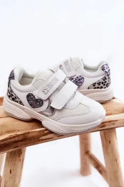 Sale Dziecięce Buty Sportowe Na Rzepy Big Star KK374022 Białe Dzieci Back To School