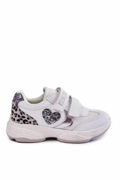 Sale Dziecięce Buty Sportowe Na Rzepy Big Star KK374022 Białe Dzieci Back To School