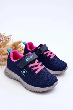 Outlet Dziecięce Buty Sportowe Na Rzep Granatowe Brego Dzieci Chłopięce|Dziewczęce