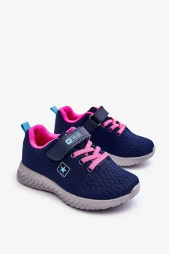 Outlet Dziecięce Buty Sportowe Na Rzep Granatowe Brego Dzieci Chłopięce|Dziewczęce