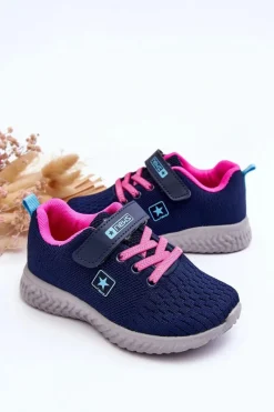 Outlet Dziecięce Buty Sportowe Na Rzep Granatowe Brego Dzieci Chłopięce|Dziewczęce
