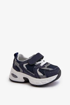 Clearance Boto Dziecięce Buty Sportowe Sneakersy Na Rzep Granatowe Rulagia Niebieski