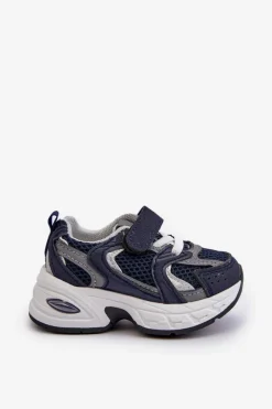 Clearance Boto Dziecięce Buty Sportowe Sneakersy Na Rzep Granatowe Rulagia Niebieski