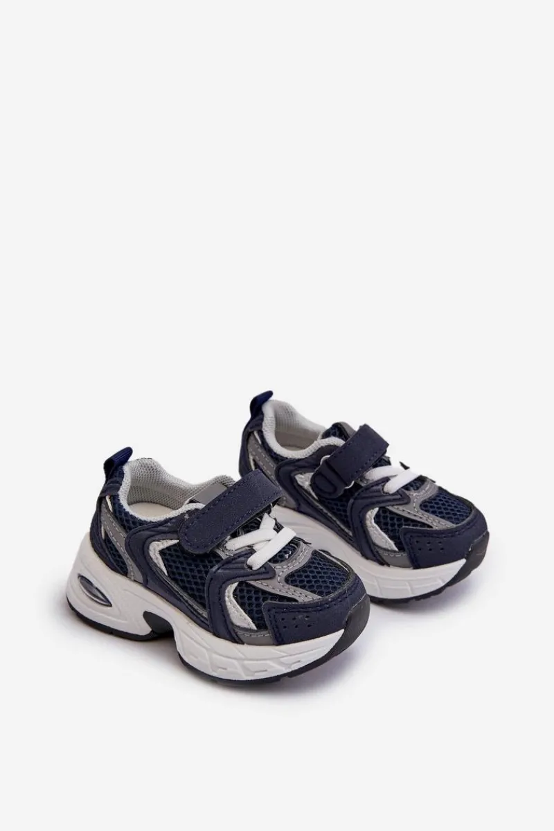 Clearance Boto Dziecięce Buty Sportowe Sneakersy Na Rzep Granatowe Rulagia Niebieski